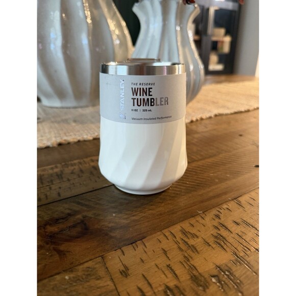 Stanley 11 oz Stainless Steel Swirl Wine Tumbler Cream Gloss NEW - Picture 5 of 7